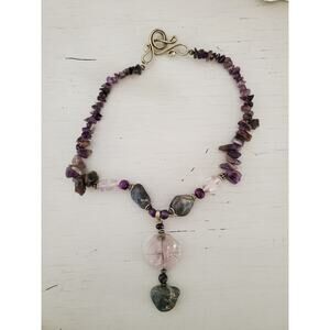 Vintage Amethyst Stone Choker Necklace